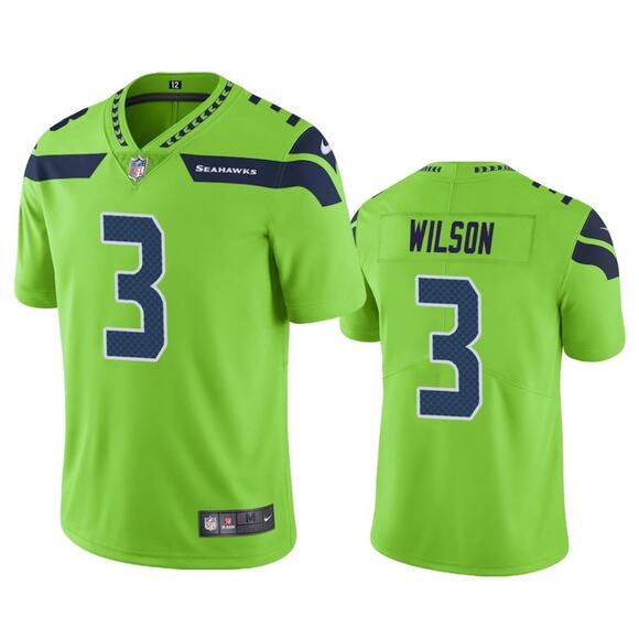 Nike NFL Seattle Seahawks Color Rush Jersey Women's Neon Green Navy Blue Small - Picture 4 of 4